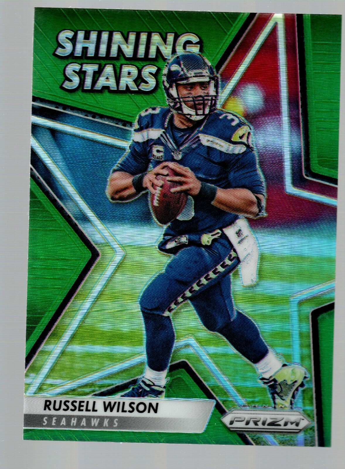 2016 Panini Prizm Shining Stars Prizms Green #27 Russell Wilson