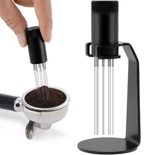 Espresso Distribution Tool with Stand Rustproof Coffee Distributor Stirrer `