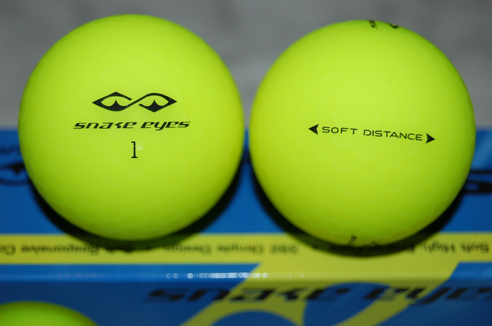 SNAKE EYES SOFT DISTANCE 2 DOZEN Yellow Matte GOLF BALLS FREE TEES