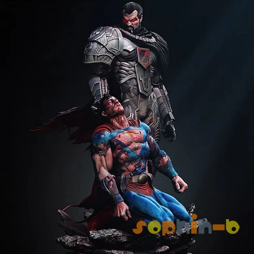 General Zod vs Super Man 1:6 Resin Model Kit Unpainted 3d Print GK Statue Figure