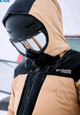 Mens Columbia TItanium Glacier Ridge Down Gold OMNI HEAT Vented Ski Parka Sz XL