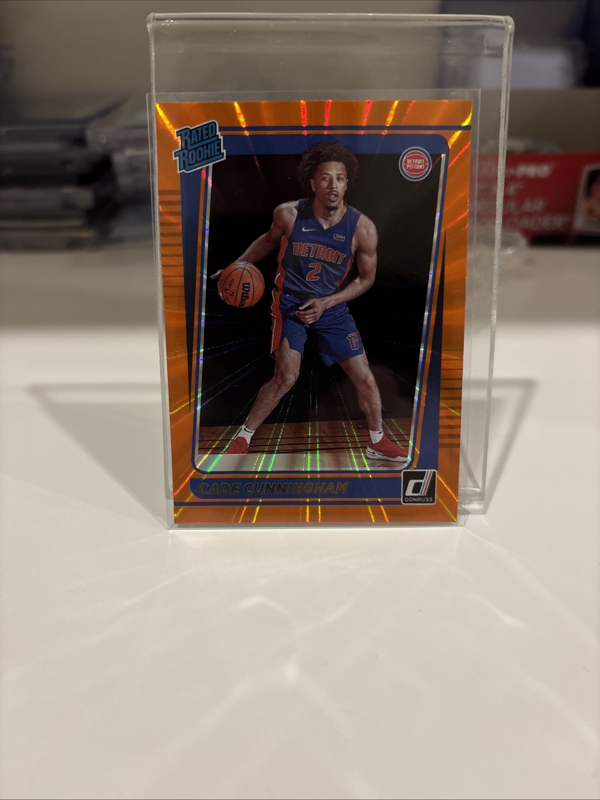2021-22 Panini Donruss - Rated Rookie Cade Cunningham #211 Holo Orange Laser (RC