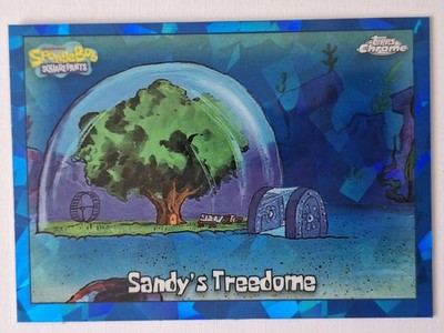2025 Topps Chrome SpongeBob Squarepants Sapphire #128 Sandy's Treedome