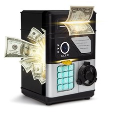 Piggy Bank for Boys Girls, Kids Safe, Electronic Mini ATM Money Saving Box To...