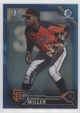 2016 Bowman Chrome Prospects Blue Refractor 34/150 Jalen Miller #BCP206 3c2