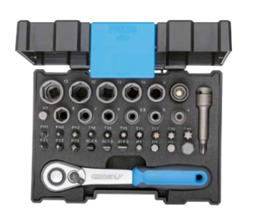 "Gedore Bit-SteckschlüSselbox Mit Knarre 6,3 Mm (1/4\") 35-Teilig 666-U-20"-image