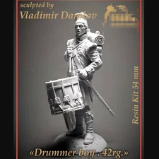 1/32 Scale Drummer Boy Resin Figure – 42nd Regiment Historical Miniature Kit