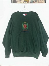 VTG EUC Tommy Hilfiger Embroidered Crest Crewneck Sweatshirt Sgl Stitch XL USA