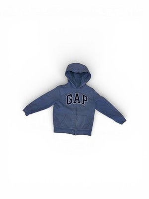 Gap Kids Blue Full Size Hoodie Arch Logo Fleece Lined Sweatshirt Size Small