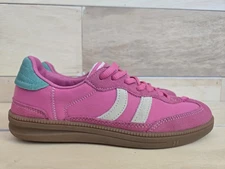 Coolway Baresi Suede/Nylon Sneakers Pink/Teal Womens Size 7
