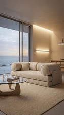 LOLA Sofa Bed 3 Seater Folding Floor Couch Small Space Teddy Sofa Boucle Fabric 