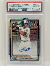 2024 Bowman Chrome 1st Auto #CPA-SM Stiven Martinez Refractor Auto /499 PSA 10