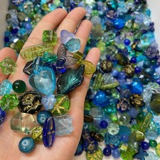 100g Glass beads lot jewelry making mix variety bead supplies Read Description