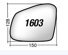 Per Renault Twingo da 2014 Vetro di Ricambio Sx Asferico x Specchio Retr 150x128