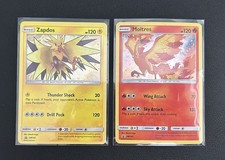 Pokémon TCG Moltres SM143 & Zapdos SM145 Holo Promo NM/LP