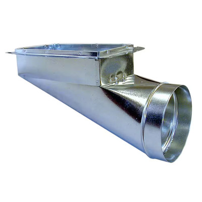Register Box End Transition 8x4x5 Galvanized Steel HVAC Duct Floor Vent Flange