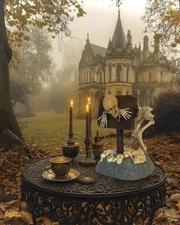 VTG Grandin Road Halloween Haunted House Gothic Skeleton Dungeon Animated Butt