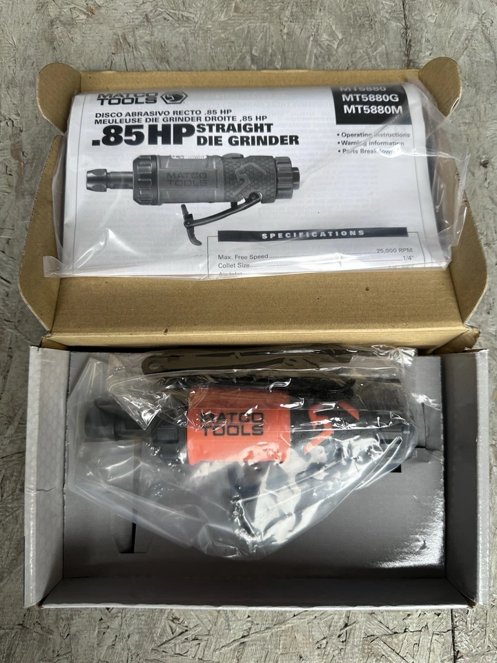 Amoladora de troquel recto Matco Tools MT5880O naranja - ***NUEVA EN CAJA*** Foto 2 de 2