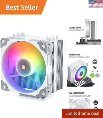 High-Performance RGB CPU Air Cooler - 5 Heat Pipes for Intel & AMD Systems