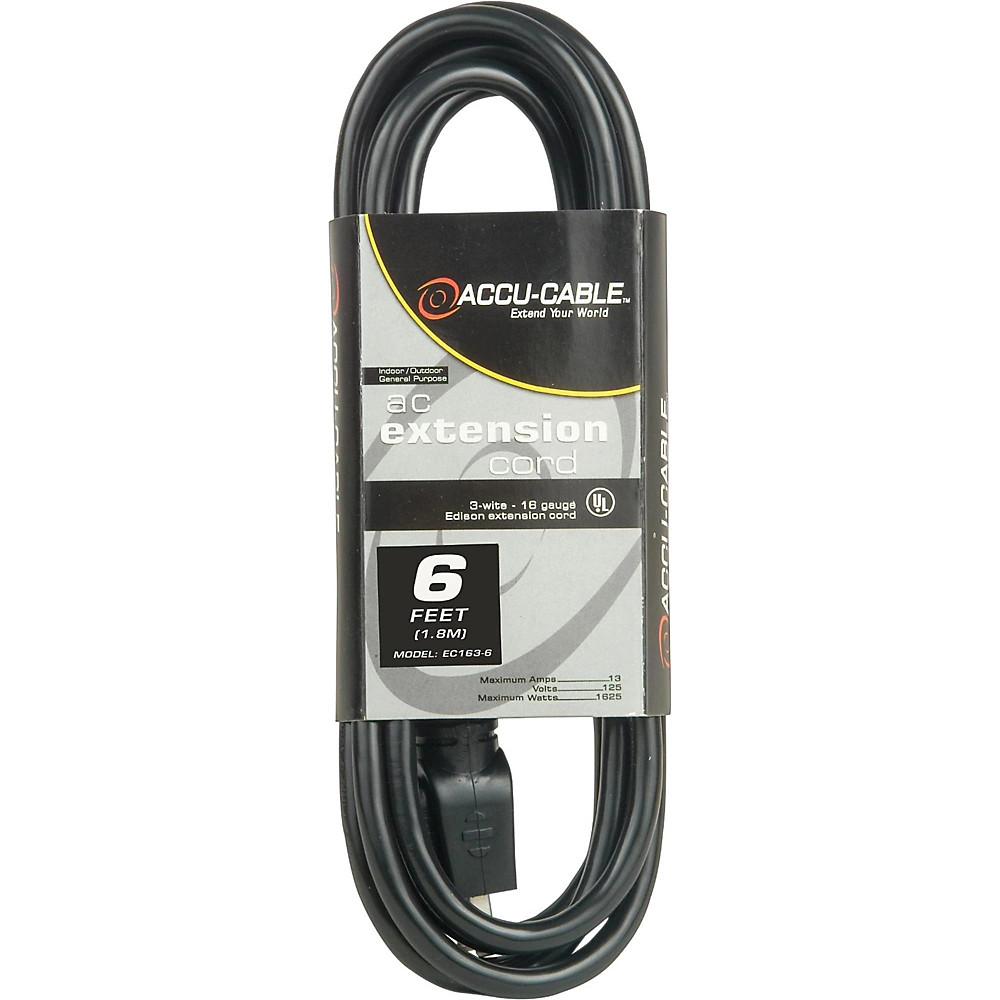 Удлинитель питания American DJ EC163 16-го калибра IEC длиной 3 фута и длиной 6 футов 2690₽