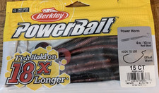 Berkley PowerBait Power Worm Red Shad-1ea 15ct Pkg-Brand New-SHIPS N 24 HOURS