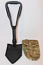 Military AMES 75 USGI E-Tool Folding Entrenching Shovel with Multicam Cover