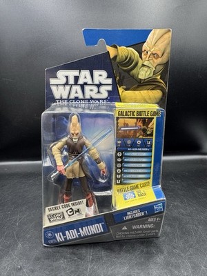Star Wars Clone Wars Ki-Adi-Mundi Action Figure Lightsaber CW25 2010 Hasbro NEW