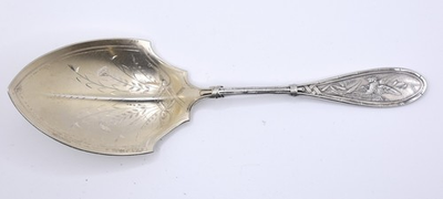 #ad RARE Whiting JAPANESE Sterling Fish Slice Server 1874 WDSJAP Vermeil $232.00
