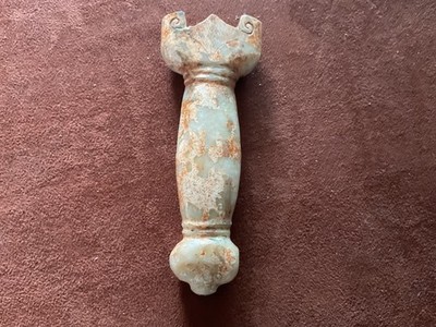 Neolithic period to the Shang Dynasty  Jade knife handle 2000  -1600bce