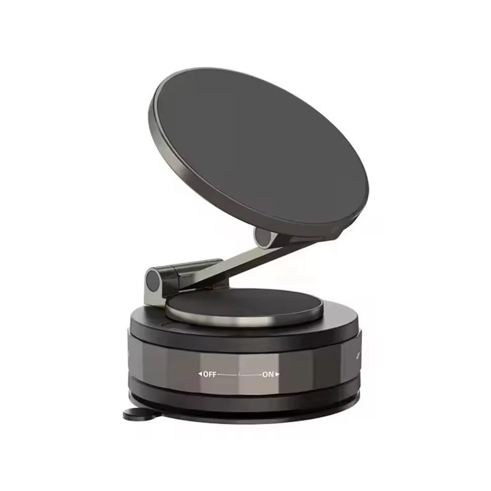 360° Vacuum Magnetic Phone Holder - Suction Cup Car Mount with Foldable Stand