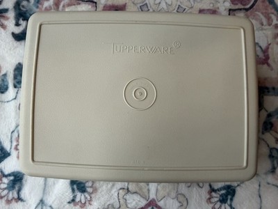 Vintage Tupperware Ice Cream Keeper Freeze N Save Container with Lid Beige 1254