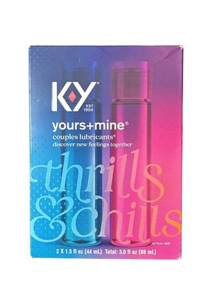 K-Y KY Yours & Mine Couples Tingling Warming Lubricant EXP 5/14/26