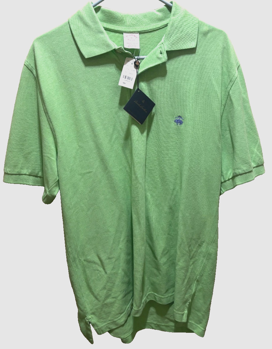 Brooks Brothers Golden Fleece Performance Mint Mens Golf Green Polo Shirt M New