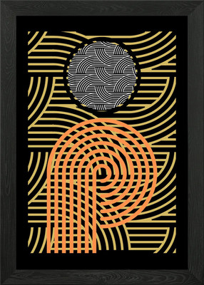 Abstraktes geometrisches Muster gerahmtes Wandbild Poster Leinwanddruck Bild