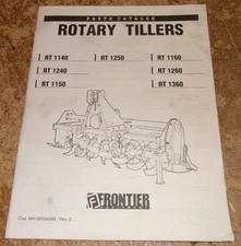 2002 frontier rotary tillers parts catalog in good shape used