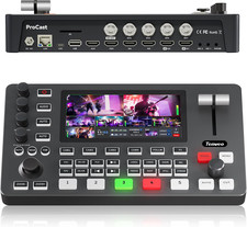 4K60FPS HDMI Video Switcher Mixer, 4 SDI  4 HDMI Input, 5CH Live Streaming Swit
