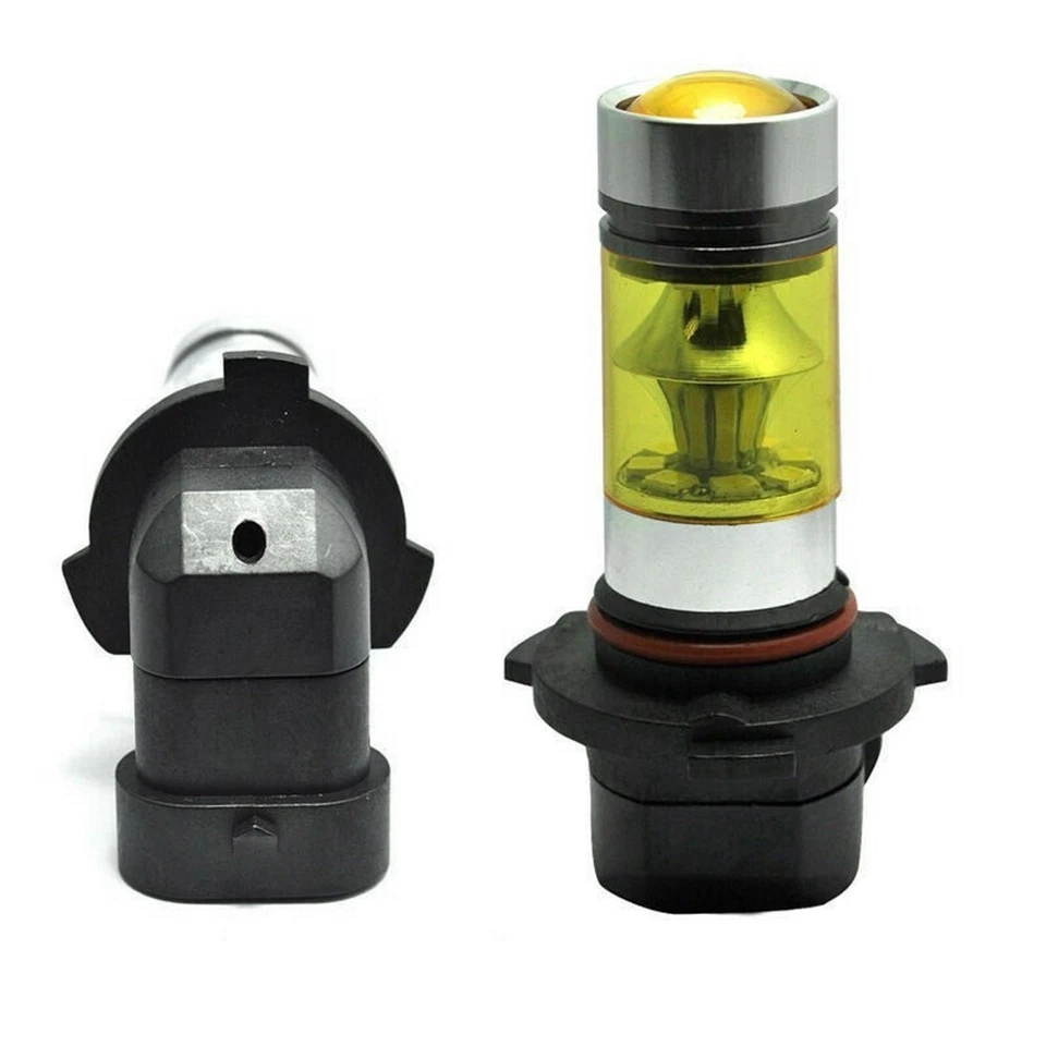 9005 H10 9145 3000K Yellow 100W LED Headlight Bulb Fog Light Lamp Part Set Kit - Image 3 of 4
