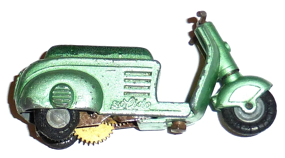 Ancien Jouet Mécanique SOLIDO SCOOTER VESPA ? Model Moto Vintage Clockwork Toy - Photo 4/4