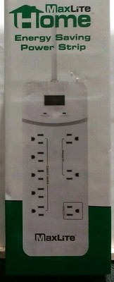 Max Lite Energy Saving Power Strip Surge Protector Brand New Free Shipping!