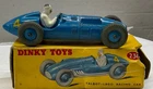 ORIGINAL VINTAGE DINKY TOYS TALBOT LAGO RACING CAR 230. VERY GOOD WITH WORN BOX