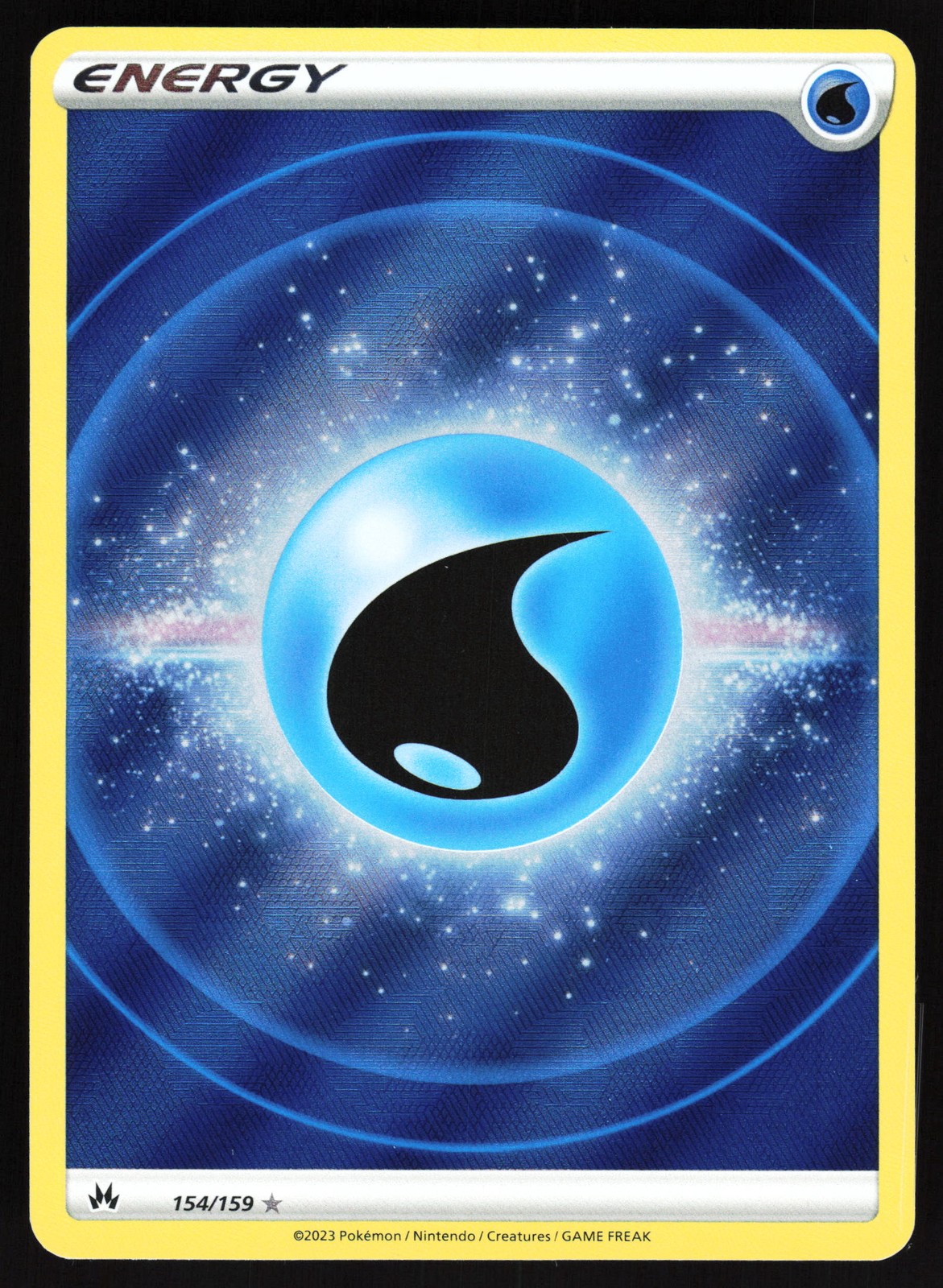 Water Energy (Texture Full Art) 154/159 Pokemon Crown Zenith Holo Ultra Rare NM