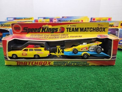 Matchbox Speed Kings K-46 Mercury Commuter Racing Car and Trailer