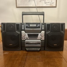 SANYO Boombox CWM-320 In Good Condition Tested Works Vintage CD Tape Bass Xpand