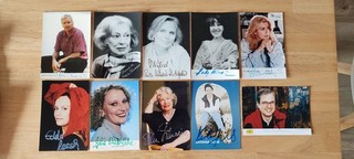 Konvolut 10 signierte Autogrammkarten Fotos Film TV Fernsehen Theater Serie