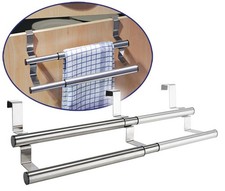 Edelstahl Tür Handtuchhalter Schranktür Geschirrtuch Halter Stange ausziehbar