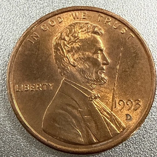 1993-P Lincoln Memorial Cent — photo from another recent sale