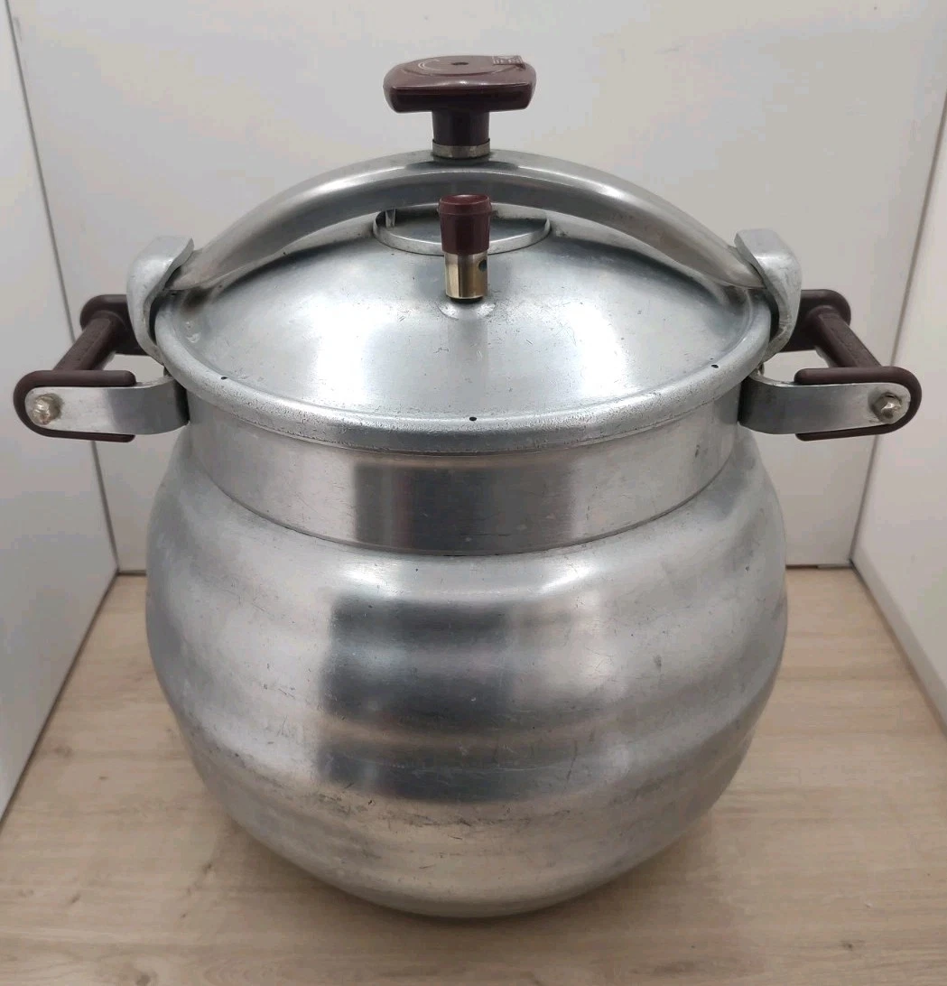 D40) ANCIENNE COCOTTE MINUTE SEB 8 LITRES EN ALUMINIUM VINTAGE