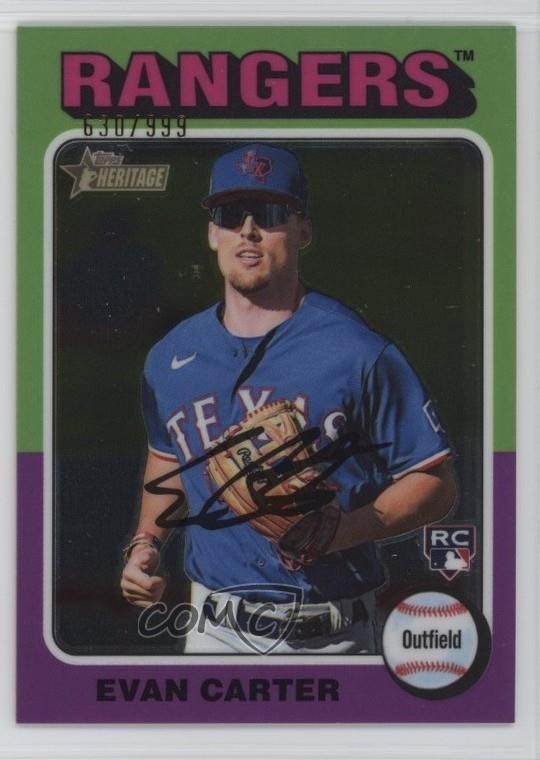 2024 Topps Heritage Chrome 630/999 Evan Carter #170 1t3i