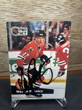 1991-92 Pro Set Wayne Presley Chicago Blackhawks #44 In-Person ON-CARD AUTO