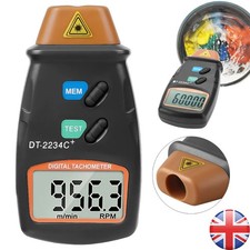 Digital Tachometer Non Contact Laser Photo RPM Tach Meter Motor Speed Gauge Tool